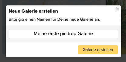 Galerie in picdrop erstellen