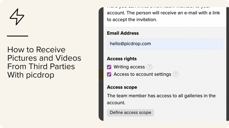 How to Receive Pictures and Videos From Third Parties With picdrop