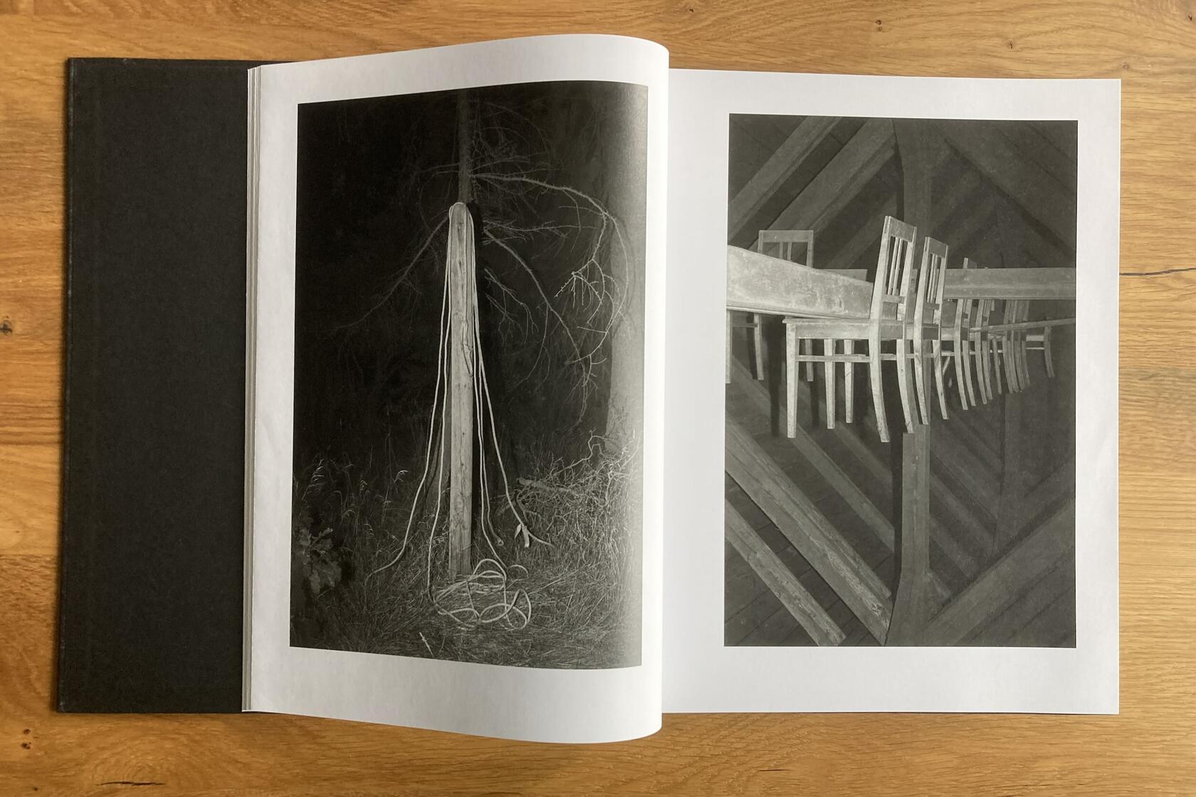 Two pages from the photo book 