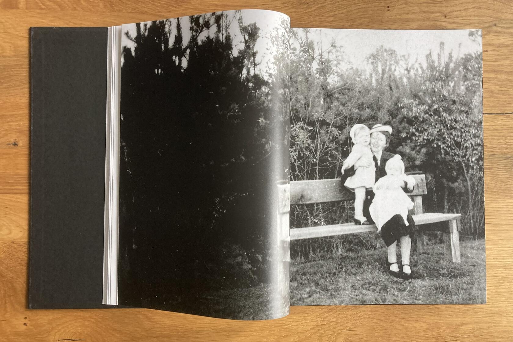 Two pages from the photo book 