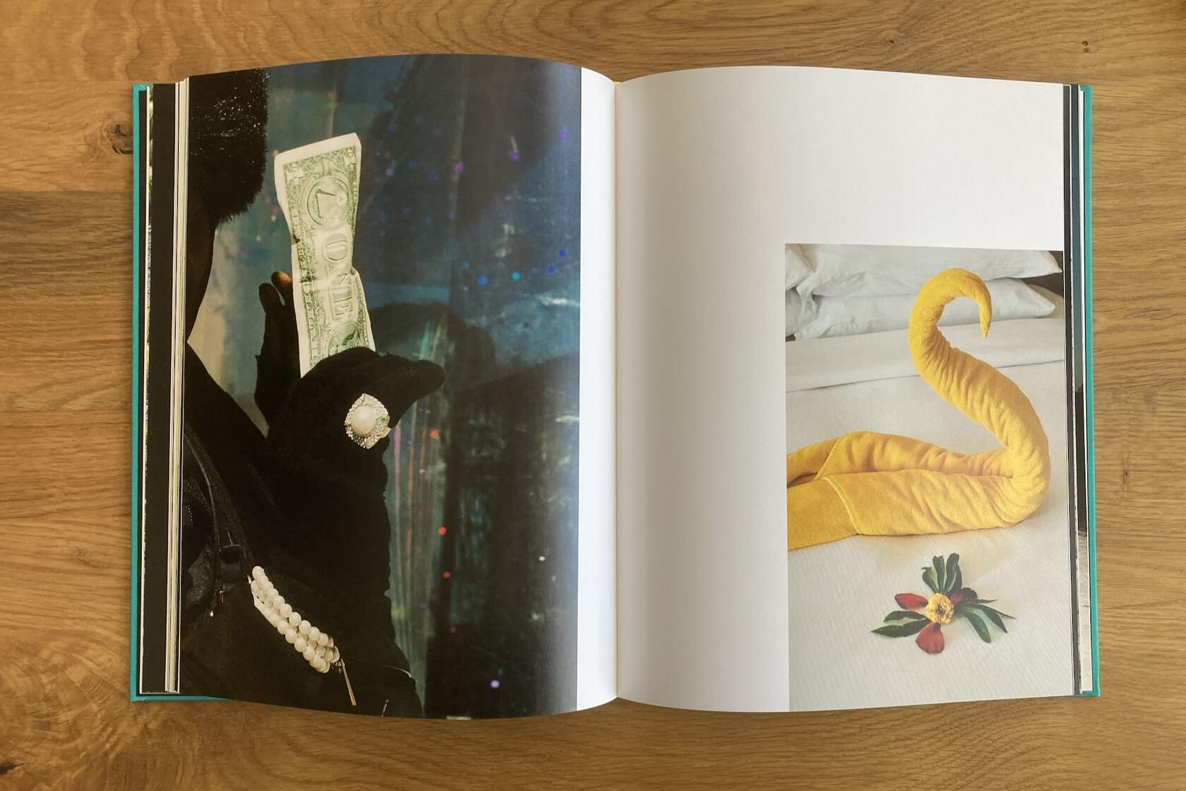 Two pages from the photo book 