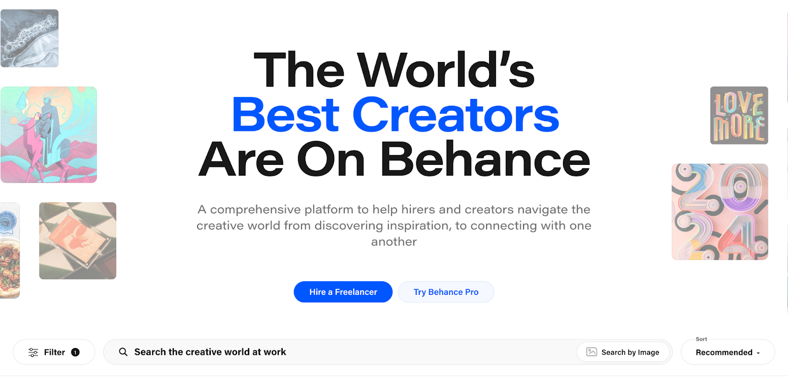 A screenshot of behance